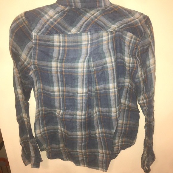 Anthropologie Cloth & Stone plaid button down top - Picture 3 of 3